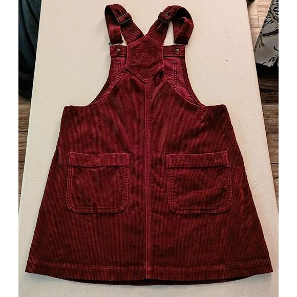 American Eagle Red Corduroy Overall Dress XS - Picture 5 of 10